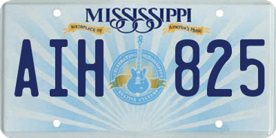 MS license plate AIH825