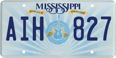 MS license plate AIH827