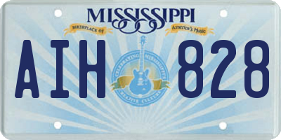 MS license plate AIH828