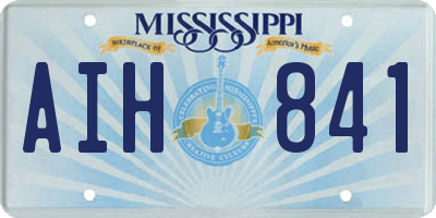 MS license plate AIH841
