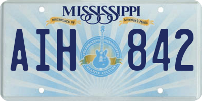 MS license plate AIH842
