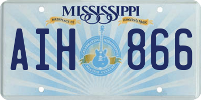 MS license plate AIH866