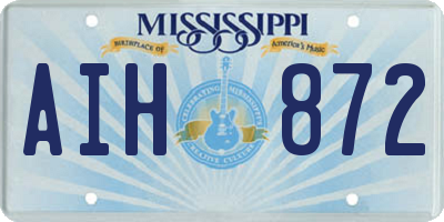 MS license plate AIH872