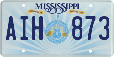 MS license plate AIH873