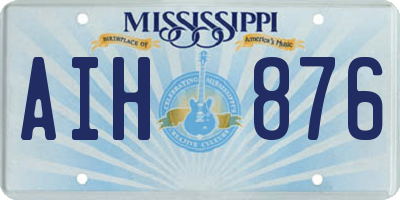MS license plate AIH876