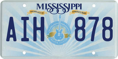 MS license plate AIH878