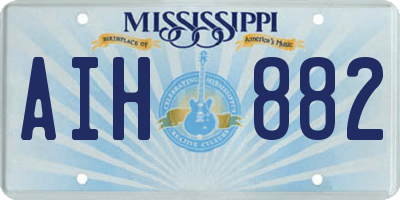 MS license plate AIH882