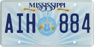 MS license plate AIH884