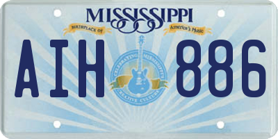 MS license plate AIH886