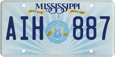 MS license plate AIH887