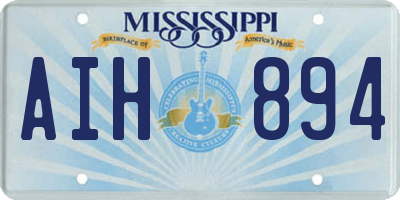MS license plate AIH894