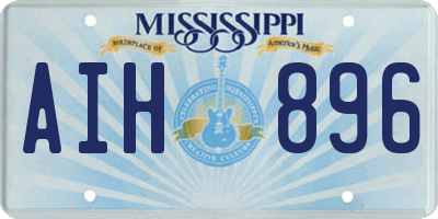 MS license plate AIH896