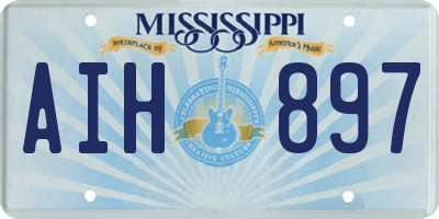 MS license plate AIH897