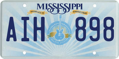 MS license plate AIH898