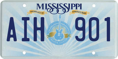 MS license plate AIH901