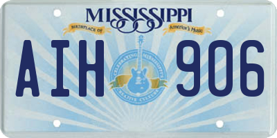MS license plate AIH906