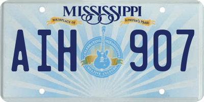 MS license plate AIH907
