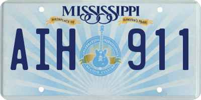 MS license plate AIH911