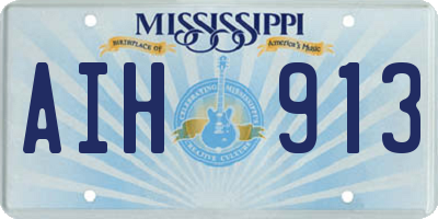 MS license plate AIH913