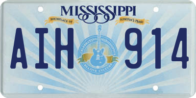 MS license plate AIH914