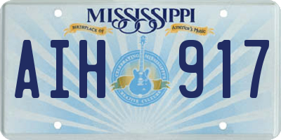 MS license plate AIH917