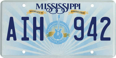 MS license plate AIH942