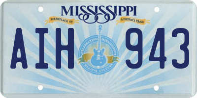 MS license plate AIH943
