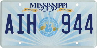 MS license plate AIH944