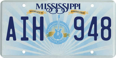 MS license plate AIH948