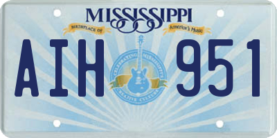 MS license plate AIH951