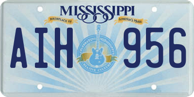 MS license plate AIH956