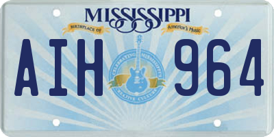 MS license plate AIH964