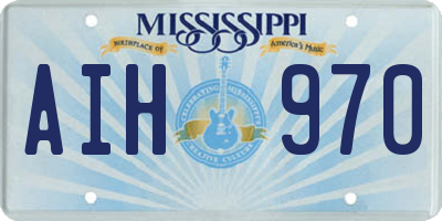 MS license plate AIH970
