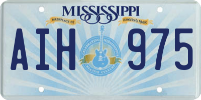 MS license plate AIH975