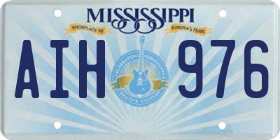 MS license plate AIH976