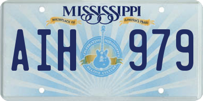 MS license plate AIH979