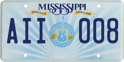 MS license plate AII008
