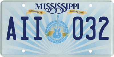 MS license plate AII032