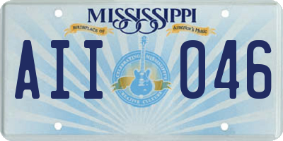 MS license plate AII046