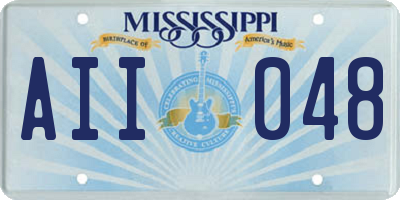 MS license plate AII048
