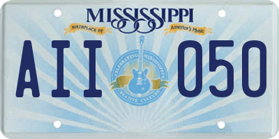 MS license plate AII050