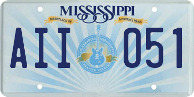 MS license plate AII051