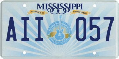 MS license plate AII057