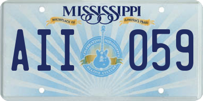 MS license plate AII059