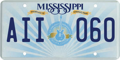 MS license plate AII060