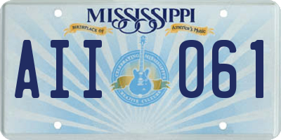 MS license plate AII061
