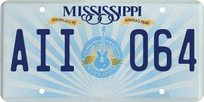 MS license plate AII064
