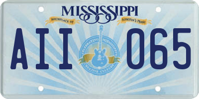 MS license plate AII065