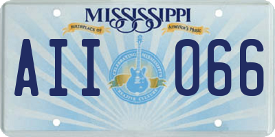 MS license plate AII066