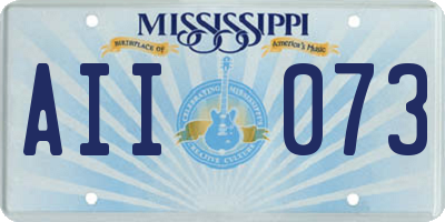MS license plate AII073